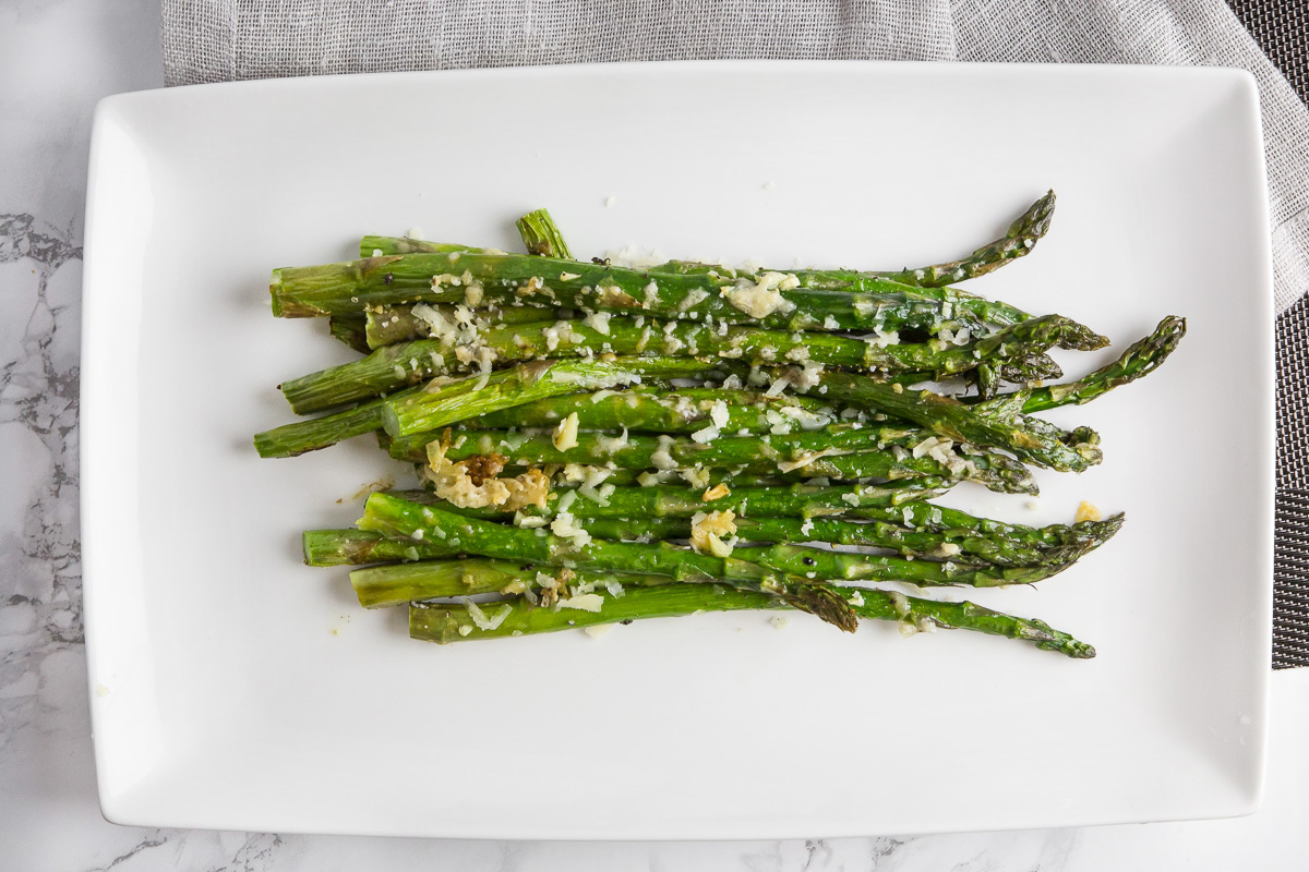 oven roasted asparagus with parmesan
