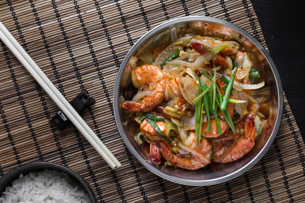 StirFried Butter Garlic Prawns with Soy Sauce Recipe