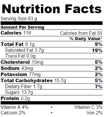 Sweet Cinnamon Apple Slices Nutrition