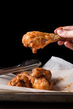 Crispy Oven Baked Chicken Drumsticks with Garlic Mayonnaise